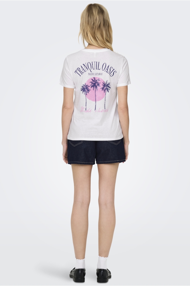 ONLLUCIA LIFE REG S/S TOP JRS 15324866 BRIGHT WHITE/OASIS